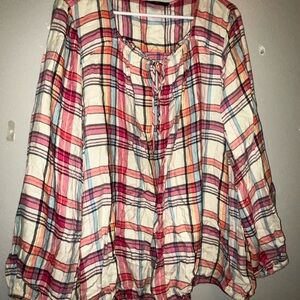 Multicolor Plaid Women's Top